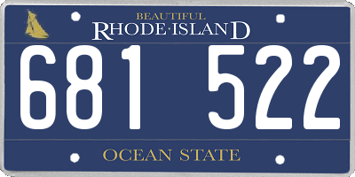 RI license plate 681522