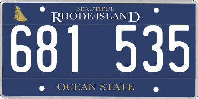 RI license plate 681535