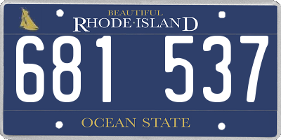RI license plate 681537