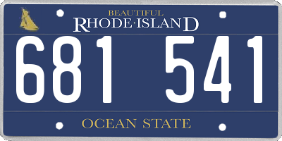 RI license plate 681541