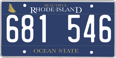 RI license plate 681546