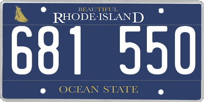 RI license plate 681550