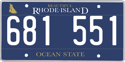 RI license plate 681551