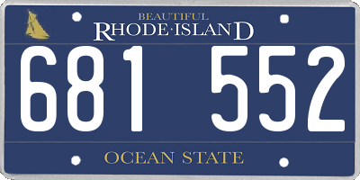 RI license plate 681552