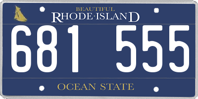 RI license plate 681555