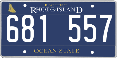 RI license plate 681557