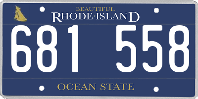 RI license plate 681558