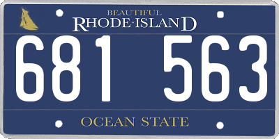 RI license plate 681563