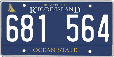 RI license plate 681564