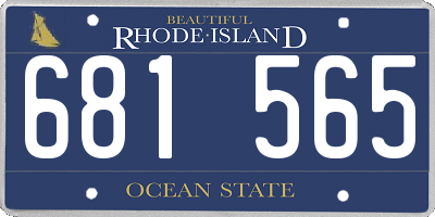 RI license plate 681565