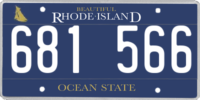 RI license plate 681566
