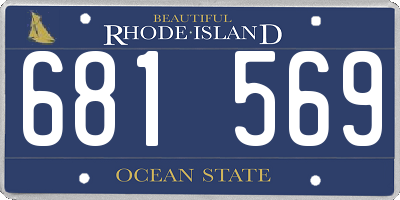 RI license plate 681569