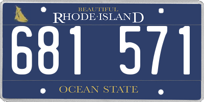 RI license plate 681571