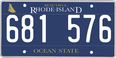 RI license plate 681576
