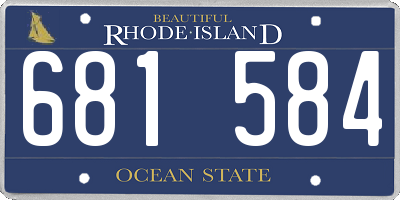 RI license plate 681584