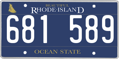 RI license plate 681589