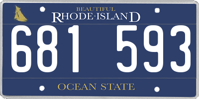 RI license plate 681593