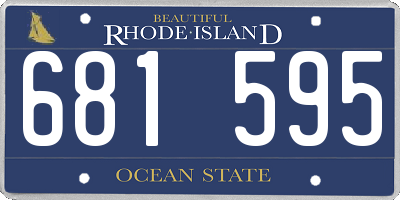 RI license plate 681595