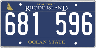RI license plate 681596