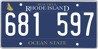 RI license plate 681597