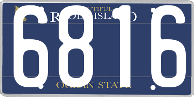 RI license plate 6816