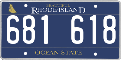 RI license plate 681618