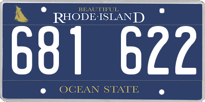 RI license plate 681622