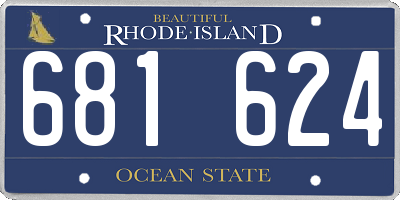 RI license plate 681624