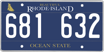 RI license plate 681632