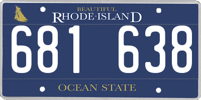 RI license plate 681638
