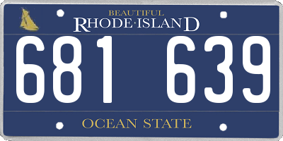 RI license plate 681639