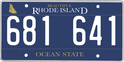 RI license plate 681641