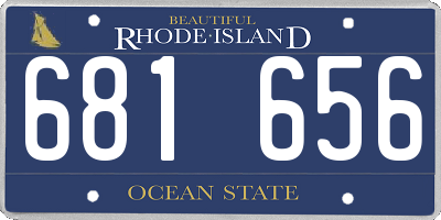 RI license plate 681656