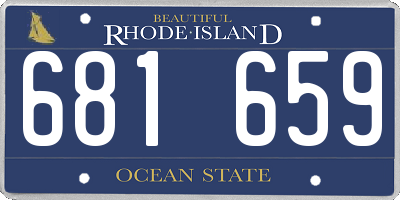 RI license plate 681659