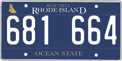 RI license plate 681664