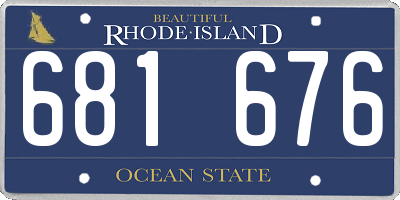 RI license plate 681676