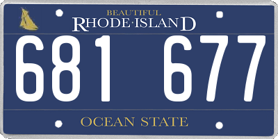 RI license plate 681677