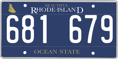 RI license plate 681679
