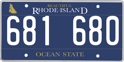 RI license plate 681680