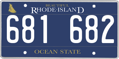 RI license plate 681682