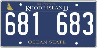 RI license plate 681683