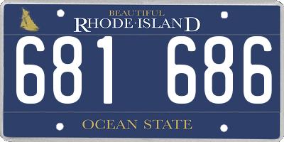 RI license plate 681686