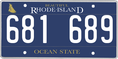 RI license plate 681689