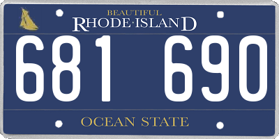 RI license plate 681690
