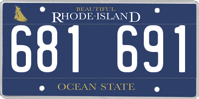 RI license plate 681691