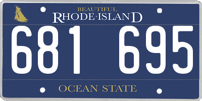 RI license plate 681695