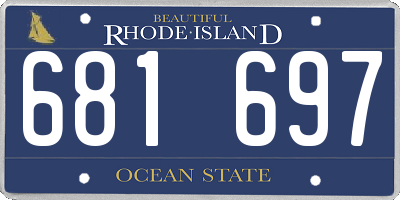 RI license plate 681697