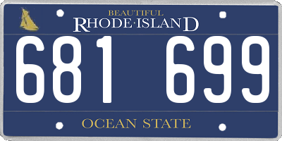 RI license plate 681699