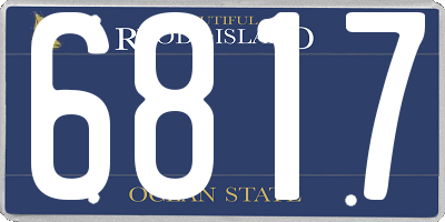 RI license plate 6817