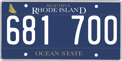 RI license plate 681700